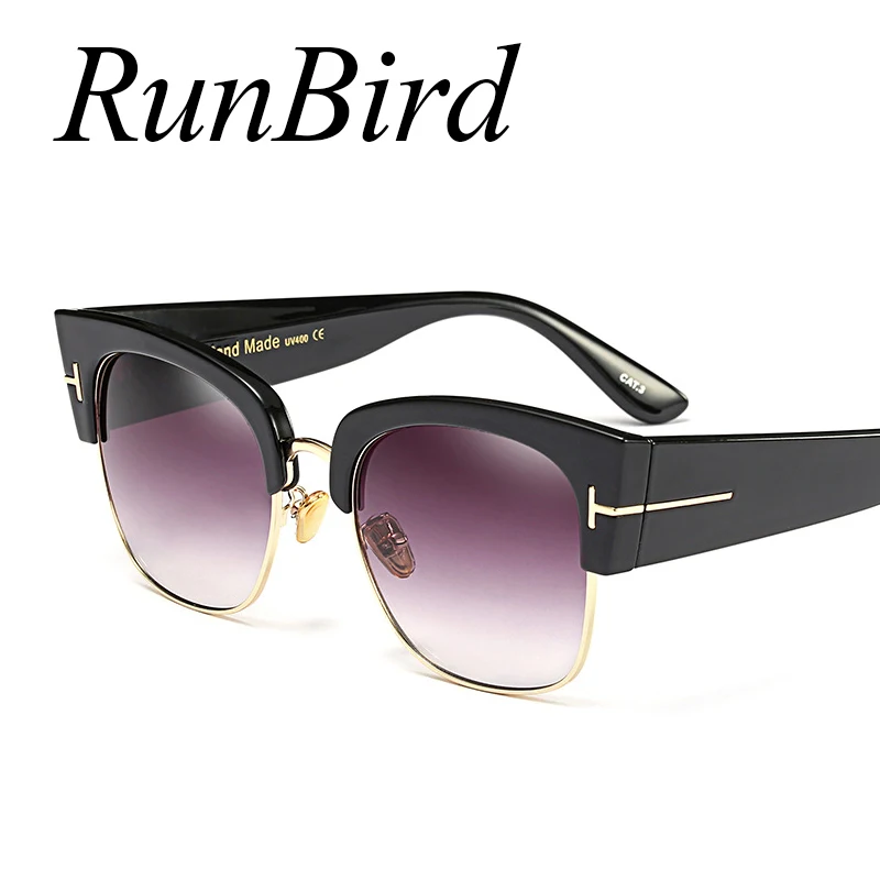 RunBird кошачий глаз женские солнцезащитные очки 2018 Новый брендовый дизайн