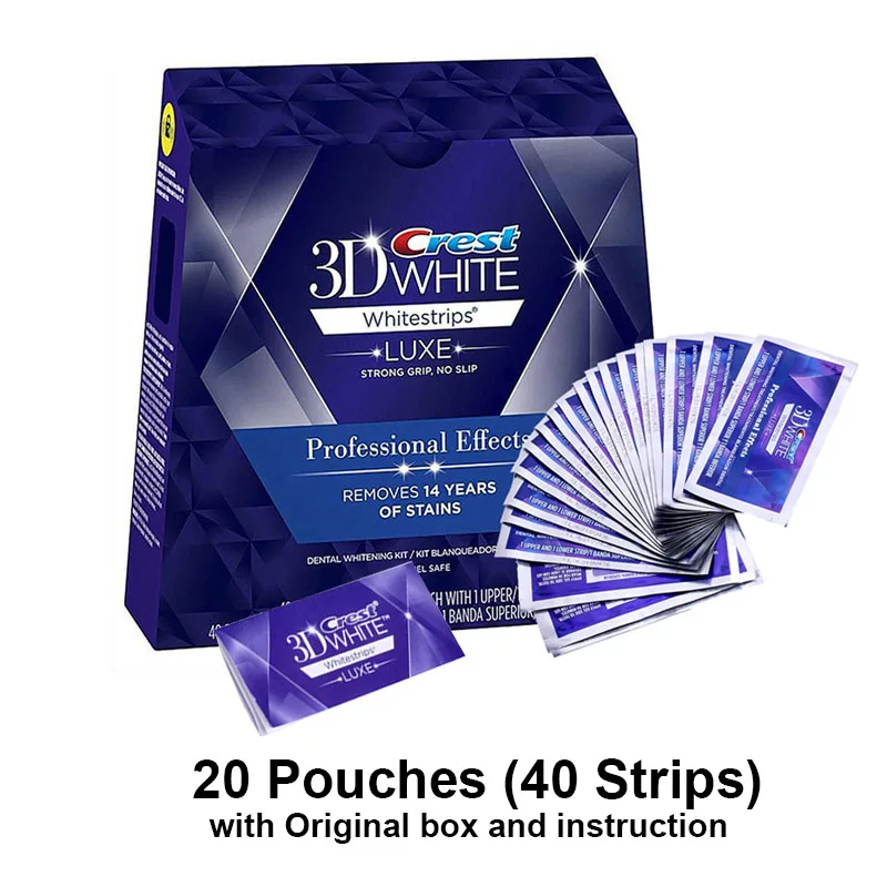 3D Белый Whitestrips профессиональный уровень эффектов отбеливание зубов Уход за полостью рта 5 шт. уголь отбеливание зубов полоски в подарок - Цвет: 20 Pcs Only