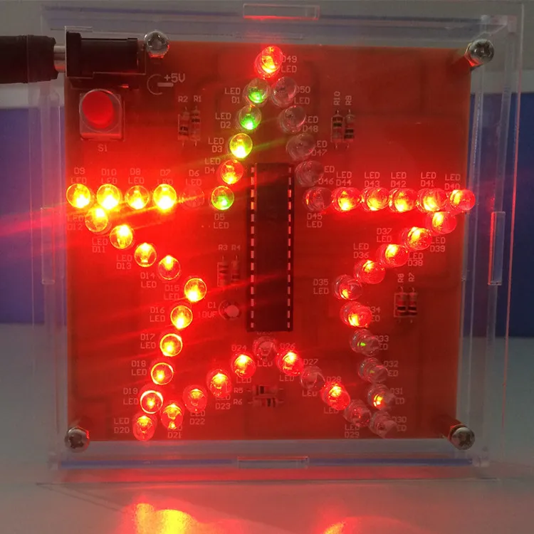 Пентаграмма светодиодный diy Электронный DIY обучение сварочный набор красочная пятиконечная звезда