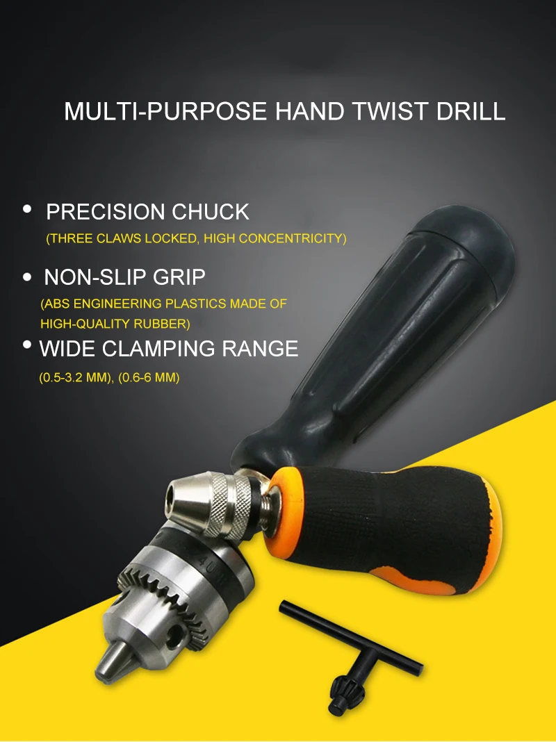 Aluminum Alloy Manual Drilling Mini Drill Bit Wenwan Model Woodworking Nuclear Carving Eye Drilling Simple Hand Drill Tools h4