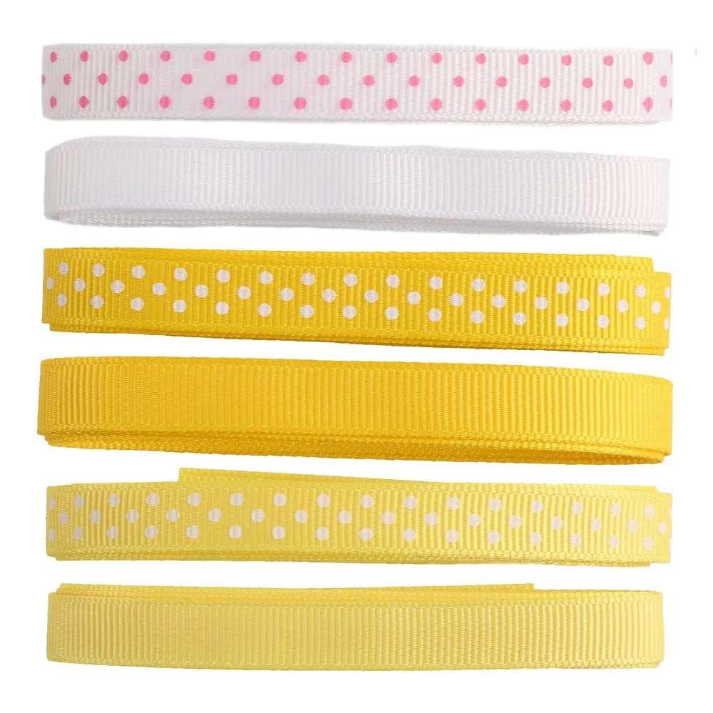 Laribbons Boutique 3/8 inch (9mm) Wide Grosgrain Ribbon Solid Color and Polka Dot Assorted 1 Yard * 24 | Дом и сад