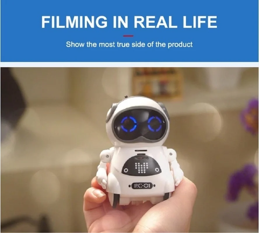 Mini Pocket Robot Multi-Functional Voice Dialogue Light Chat Record Singing Dance Toy Kids Christmas Gift |