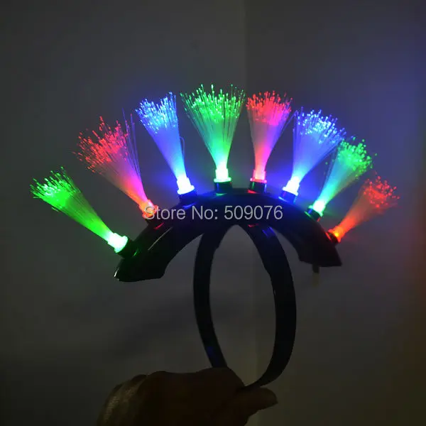 Бесплатная доставка 2 шт./Лот оптоволоконный светодиодный светящийся головной