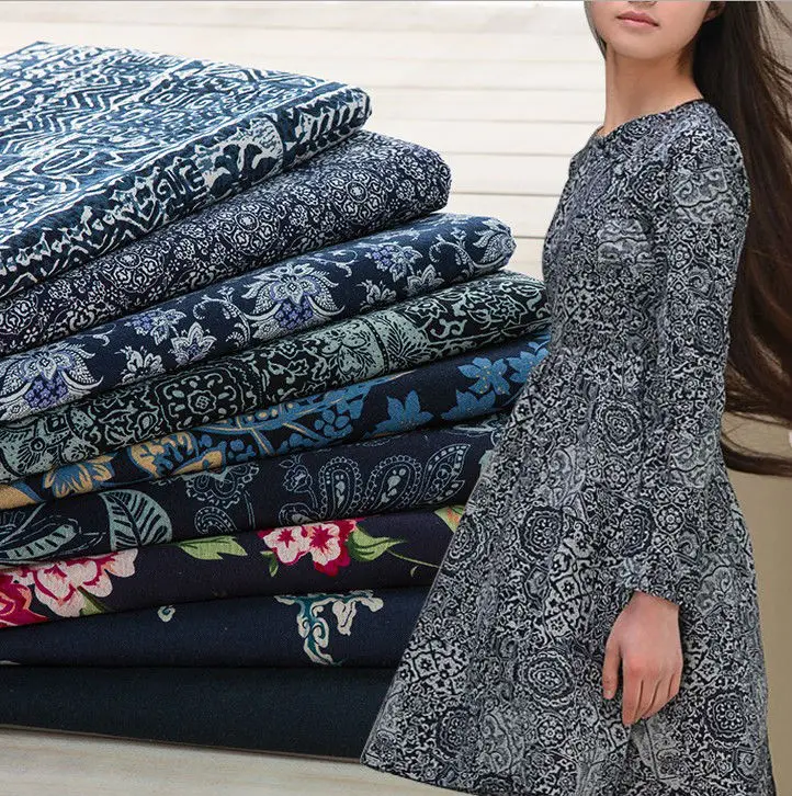 Сине белые фарфоровые хлопковые льняные платья скатерть домашняя декоративная