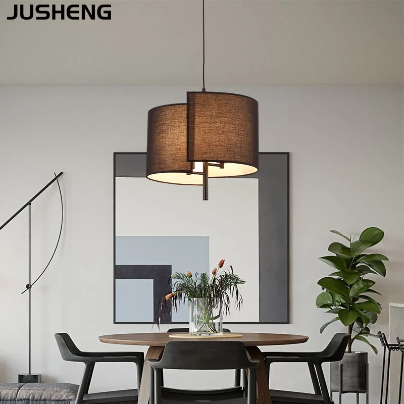 JUSHENG люстра из ткани жизни Обеденная светодиодный подвесные светильники для
