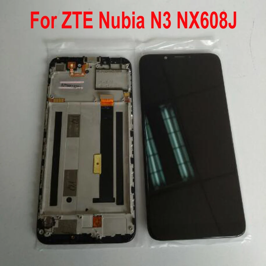 

100% оригинальный рабочий сенсорный экран с дигитайзером в сборе + рамка для ZTE Nubia N3 NX608J NX617J
