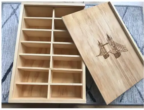 empty box 140 Цветов деревянный швейный набор в коробке иглы ленты ножницы многофункциональные нитки швейные инструменты аксессуары для дома путешествия - Цвет: empty box