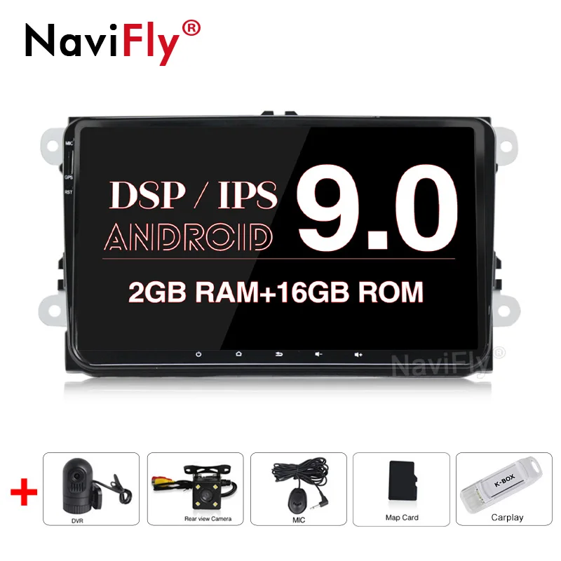 camera dvr carplay 9 ''android9. 0 ips высокочувствительный сенсорный DSP высокое качество звука автомобиля аудио wifi dvr для POLO/PASSAT/Golf/touran/tiguan/Skoda/seat - Цвет: camera dvr carplay