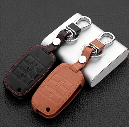 Высокое качество для KIA K5 K2 Rio Sportage R натуральная кожа Автомобильный откидной ключ