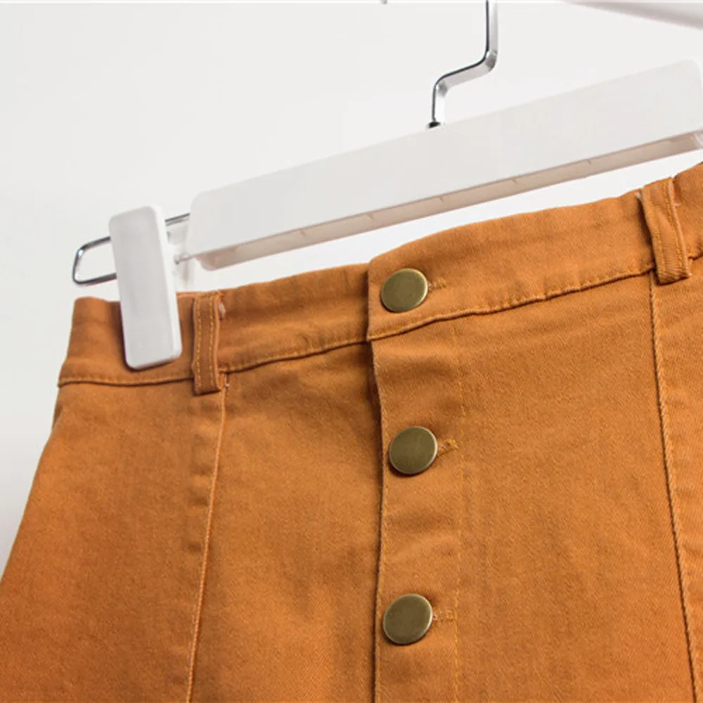 JAYCOSIN 20109 Женская мода талия юбка корейский стиль девушки ковбой мини джинсовая