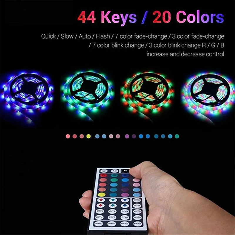 5 м tira de luz светодиодный без resistente др клейкая diodo 2835 RGB Тира DC 12 V адаптер WiFi + ИК rgb