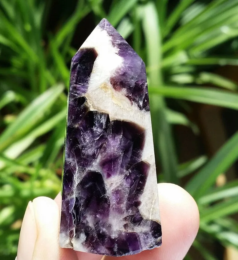 

36g NATURAL Dream Amethyst QUARTZ CRYSTAL WAND POINT HEALING