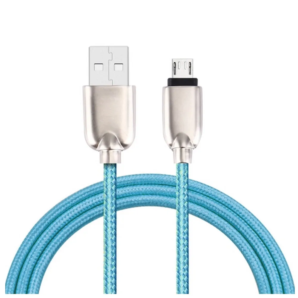 Плетеный алюминиевый Micro USB кабель для передачи данных и синхронизации быстрой