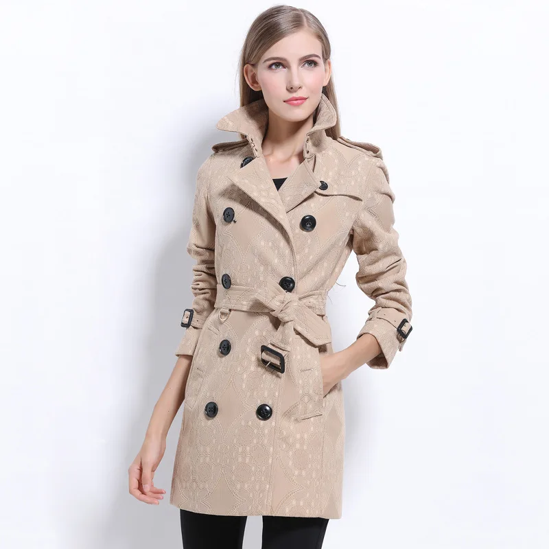 2017 new winter and big yards long length of temperament lapel lady windbreaker | Женская одежда