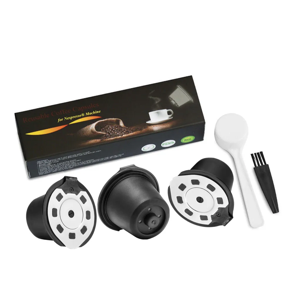 3pcs 2/4/6 шт./пакет Кофе капсулы фильтр корзины для Nespresso Cafeteras De Capsulas многоразового многоразовые Кофе Dripper чашки 2 Цвет капсулы для кофемашины фильтр для кофеварки - Цвет: 3pcs