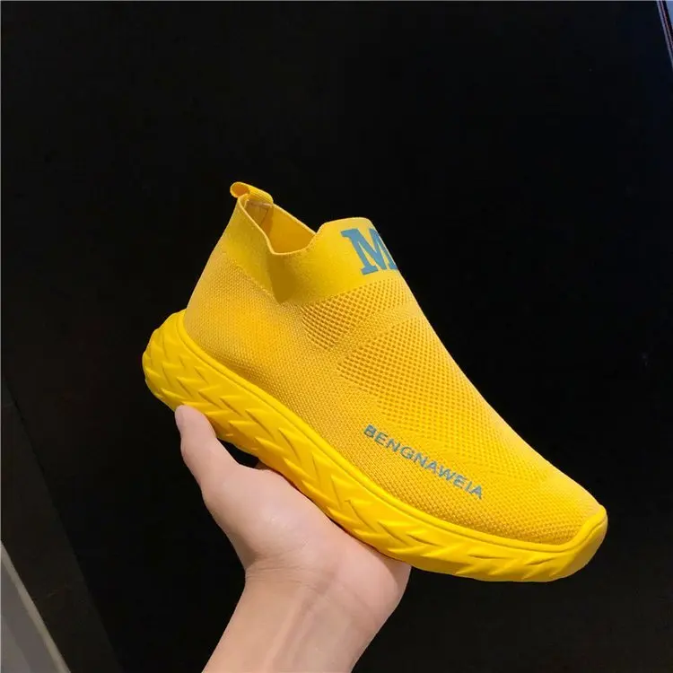 Women Chunky Sneakers Platform yellow white Thick Sole Ladies Female Vulcanize Shoes Women Casual fashion Platform Sneakers