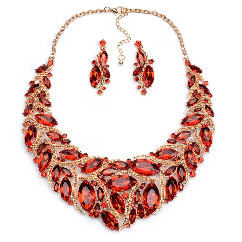 2016 роскошное ожерелье с цветными кристаллами и жемчужинами для невесты