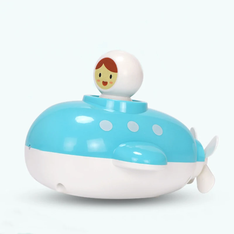 Blue Детские милые Мультяшные Игрушки для ванны, Классические игрушки с черепаховой уткой, Детские плавающие заводные на цепочке, детские пляжные игрушки для ванной - Цвет: Blue