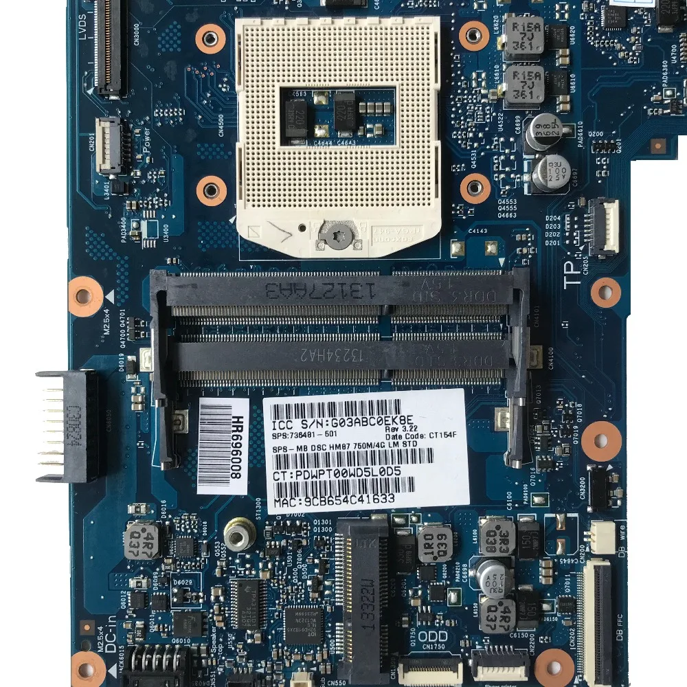 Отлично подходит для материнской платы ноутбука HP ENVY 17 J GT750M 4 Гб 736481 601 501