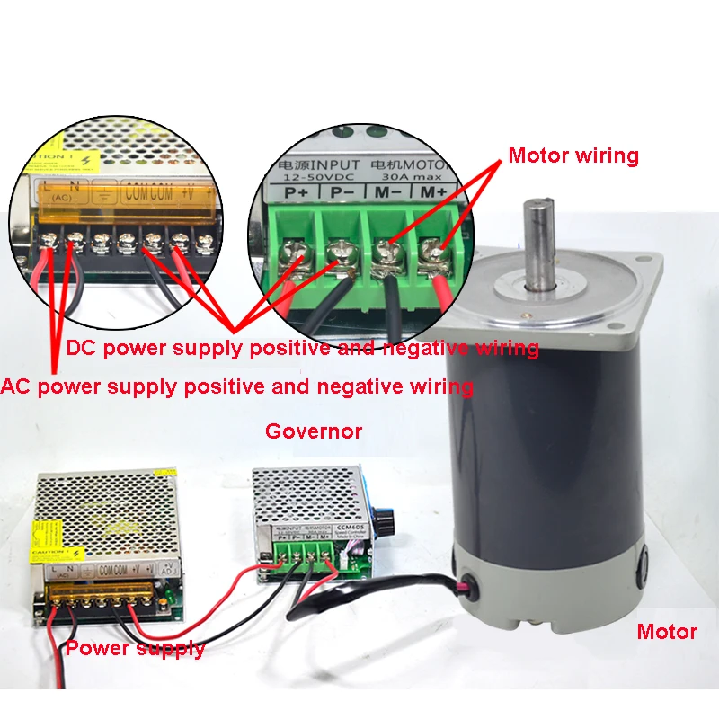 60 Вт DC мотор 12V24V Миниатюрный Высокоскоростной маленький регулировка скорости