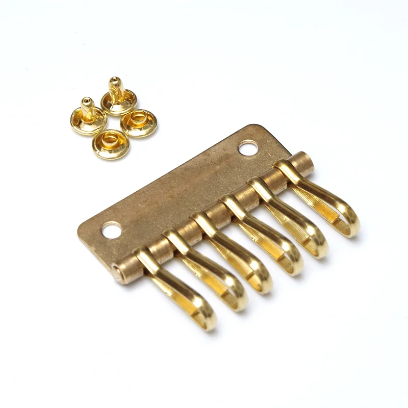 5 шт. аксессуары для сумок латунный ключ с 6 кнопками держатель карт брелок ключей