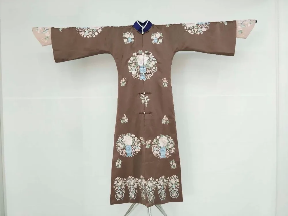Кофейная вышивка Qin Lan Empress WuCa Qing Dynasty Princess Palace Qifu костюм новейшая телевизионная