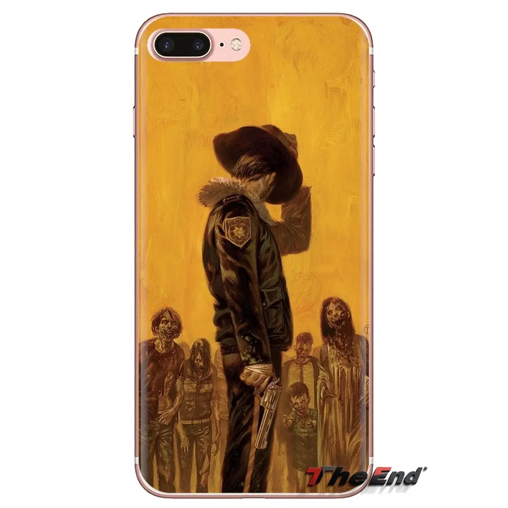 Прозрачный чехол из ТПУ для Sony Xperia Z Z1 Z2 Z3 Z5 compact M2 M4 M5 C4 E3 T3 XA Huawei Mate 7 8 Y3II The Walking Dead game