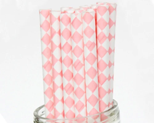 25 шт. золотой светильник из фольги розовый цвет бумажные соломинки для дня