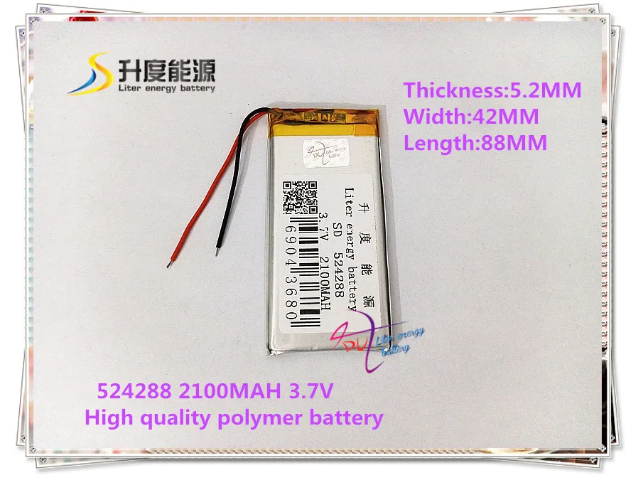 3 7 V 2100mAH 524288 полимерный литий ионный/литий ионный аккумулятор для планшетных ПК GPS