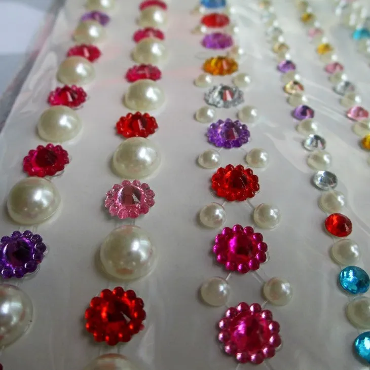 Наклейки для автомобиля 8 листов цветной подсолнечник драгоценный камень лента