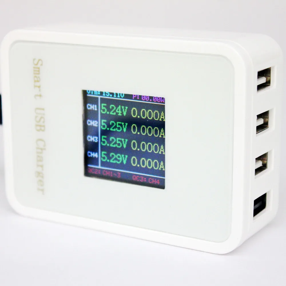 4 USB измеритель напряжения QC 2 0 3 быстрое зарядное устройство 45 Вт 8.5A Тестер |