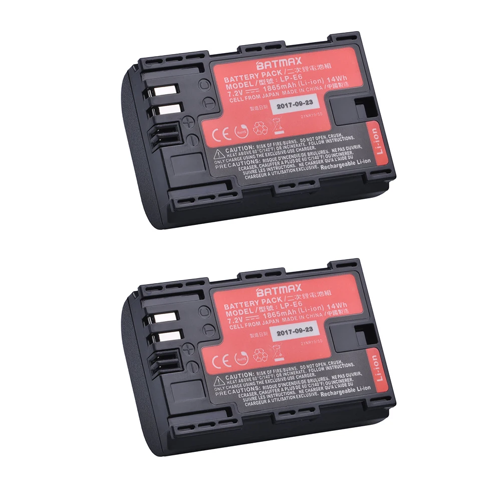 2 шт. Sanyo Cell LP E6 E6N батарея + быстрое двойное зарядное устройство для Canon EOS 5DS 5D Mark II III