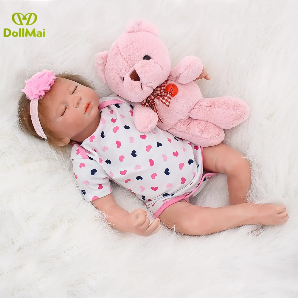 Силиконовые куклы reborn baby DollMai бренд 20 &quot50 см bb Кукла подарок игрушка