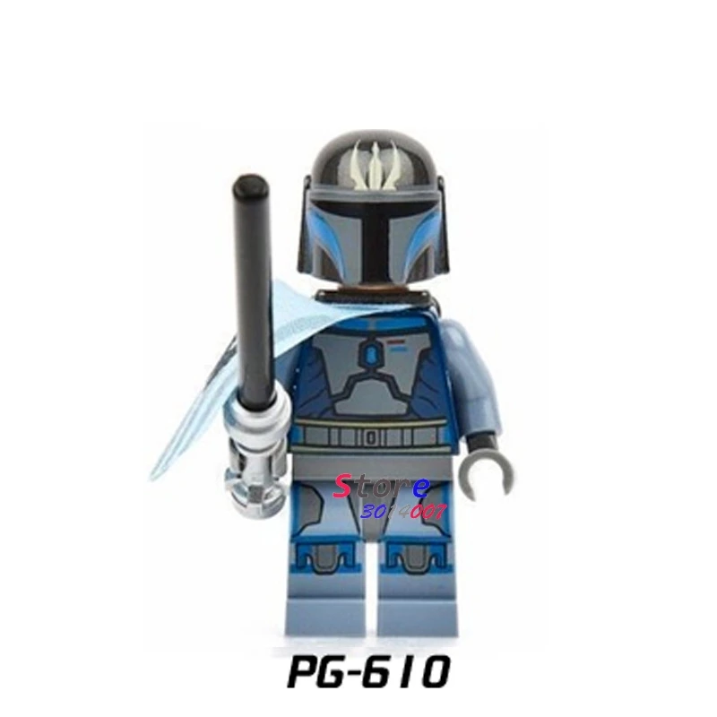 PG610 Один мандалорский Fet Jango Darksaber s строительные блоки Модель Кирпичи Игрушки - Цвет: PG610