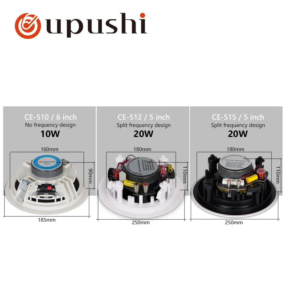 Oupushi CE515 потолочные колонки для домашнего кинотеатра имеют покрытие чувствительности подходит для различных случаев L