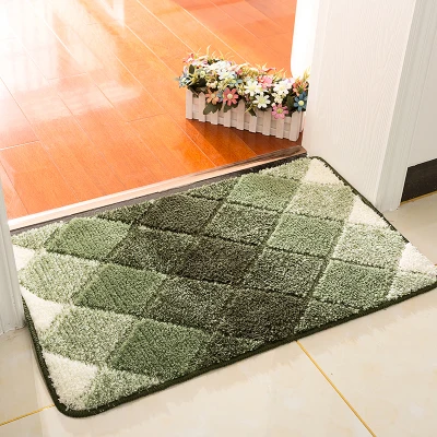 green Противоскользящие Tapis De Bain для Гостиная красочные Bedmat для декора из микрофибры Ванна коврики в дома Ванная комната и кухонный ковер в комнате - Цвет: green