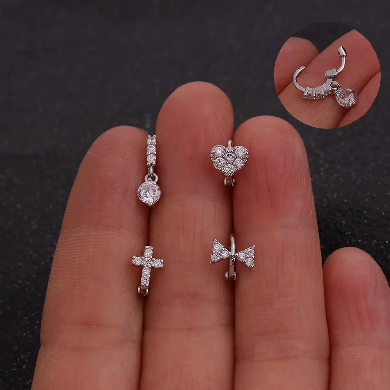 Серьга-кольцо Sellsets с фианитами Для Пирсинга Ушей ювелирное изделие для прокола