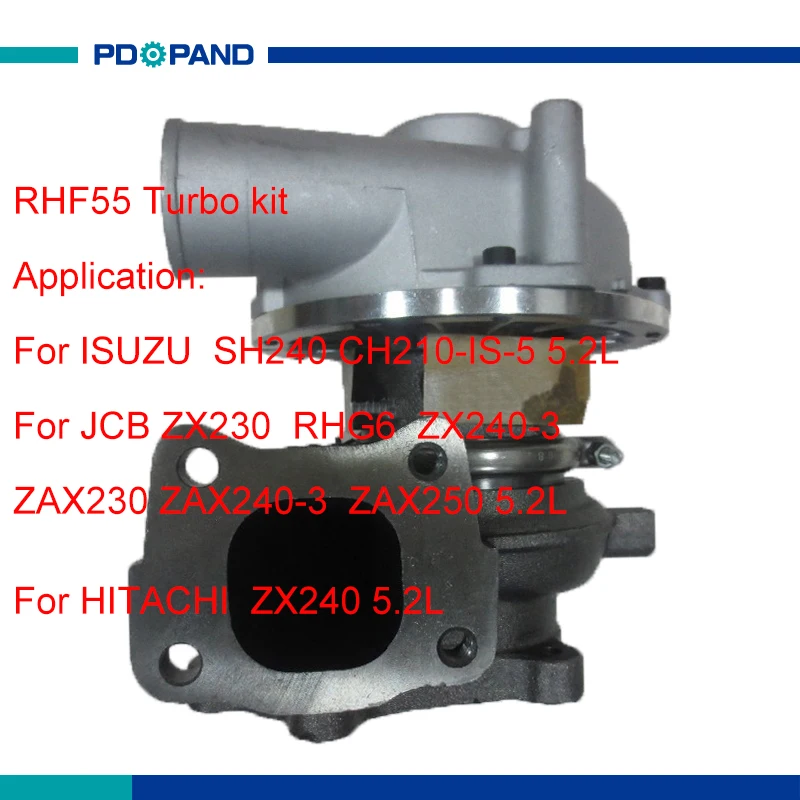 Турбодвигатель RHF55 для ISUZU JCB HITACHI с 4HK1 T 4HK1T 4HK1TC дизельный двигатель 5 2l 8980302170 VB440051