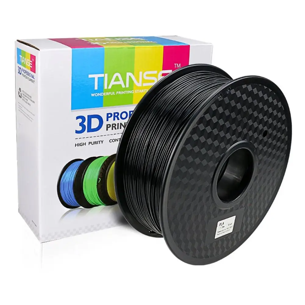 Черный TIANSE 3D поставки PLA 1,75 мм 3d принтер Материал s Печатные Линии 3D печатные материалы для промышленного медицинского образования материал - Цвет: Черный