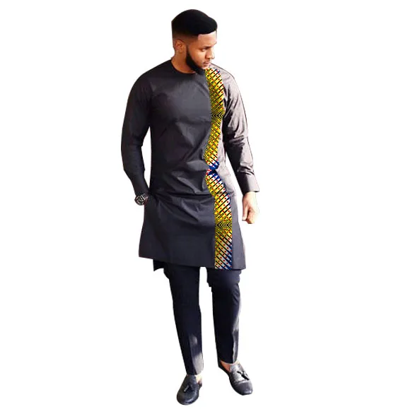 Модные мужские тройники с принтом в африканском стиле комплект из топа и штанов