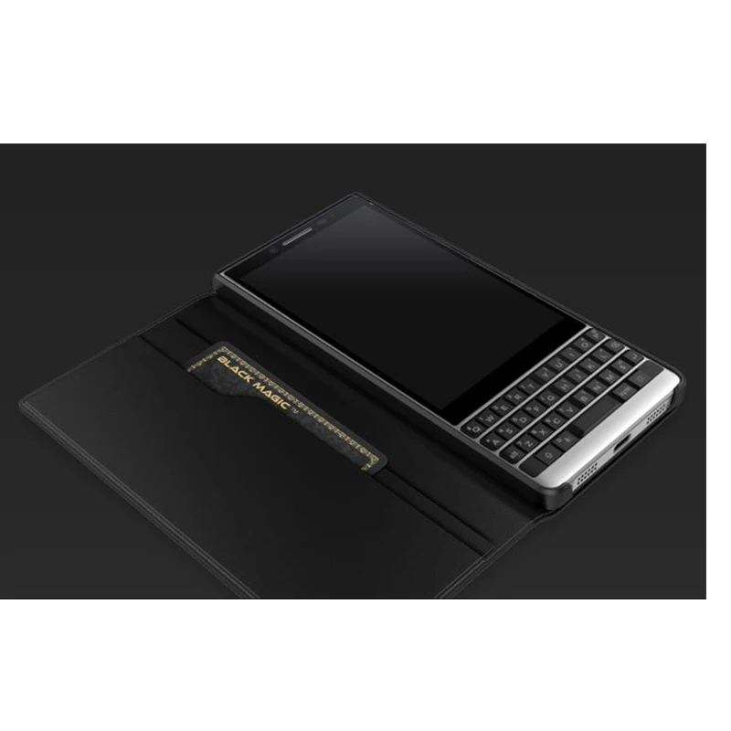 Оригинальный чехол из натуральной кожи для Blackberry KEY2 Бизнес Флип-сумка и мягкий