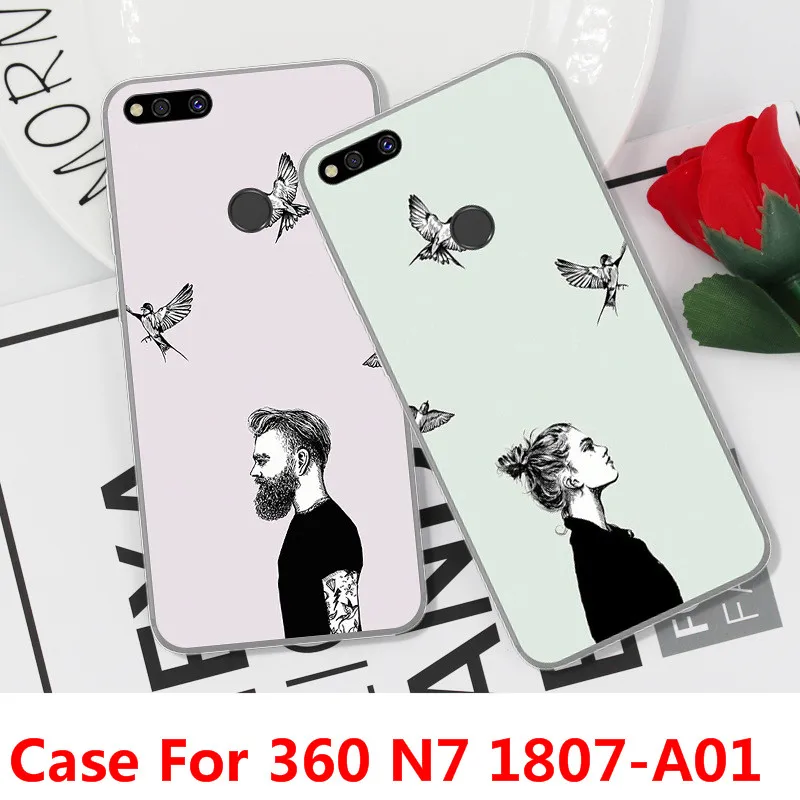 С милым рисунком кота с героями мультфильмов Fastion чехол для 360 N7 1807-A01 ТПУ задняя