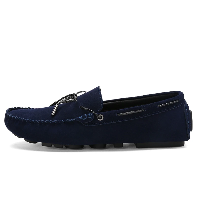 ALCUBIEREE Autumn Men Comfort Driving Shoes Fashion Mens Loafers Slip On Mocassins Suede Leather Shoe Zapatos Homme Big Size 45 | Обувь