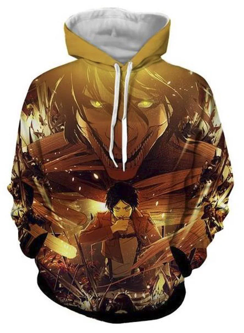 Аниме Толстовка для мужчин/женщин Attack on Titan 3D толстовки с принтом Harajuku пары Топы