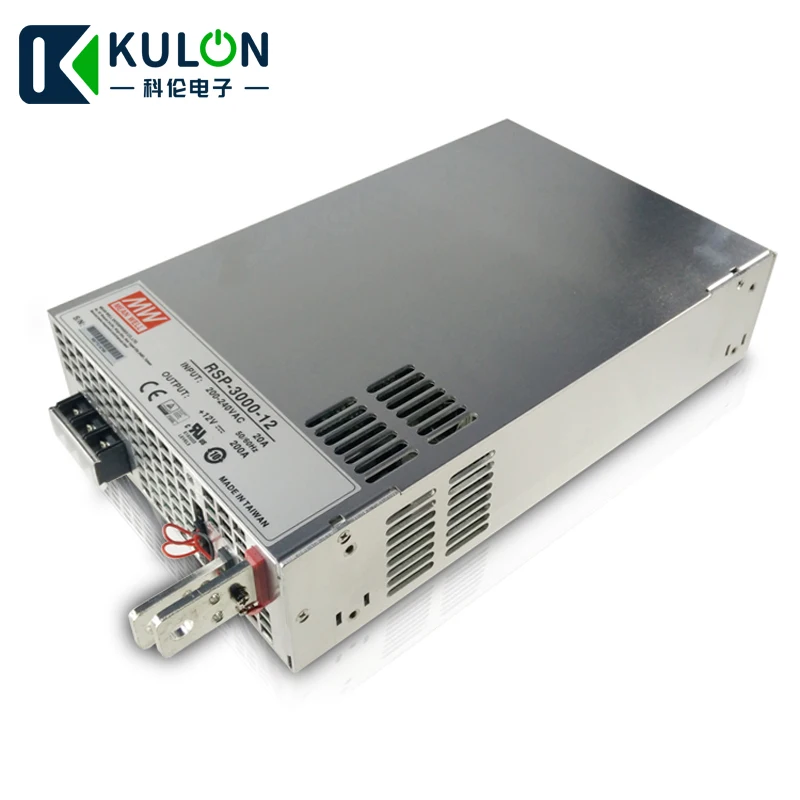 Оригинал MEAN WELL RSP 3000 12 3000W 200A 12V ac/dc meanwell источник питания с функцией PFC обмен током