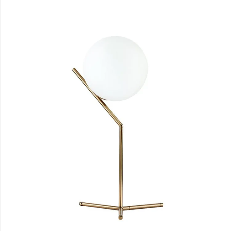 Nordic Ball Glass Table Lamp Bedroom Bedside Fashion Creative Desk Lampromantic fashion bedroom bedside | Лампы и освещение
