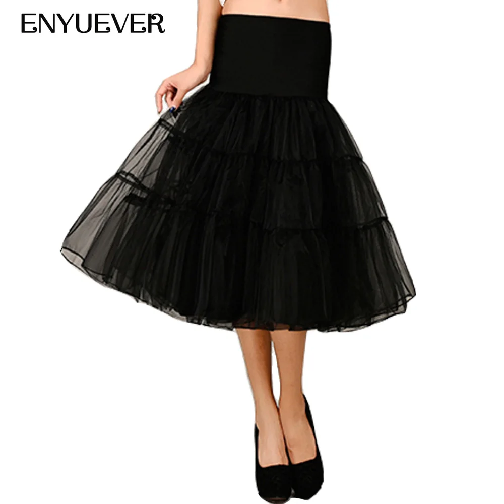 

Enyuever Retro 50s Vintage Slips Swing Rockabilly Petticoat Underskirt Crinoline Adult Tutu Skirt Dance Puffy Petticoats Ruffles