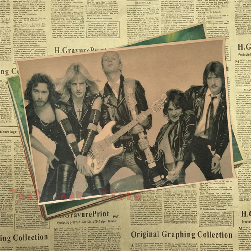 Judas Priest винтажный постер крафт ретро рок старый постер пост Панк Группа живопись Ретро плакат 42*30 см - Цвет: Прозрачный