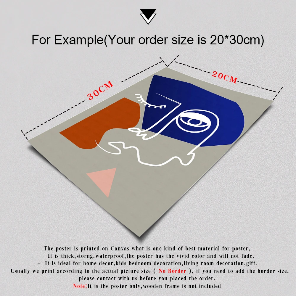 Минималистичные современные абстрактные постеры с изображением лица и принты