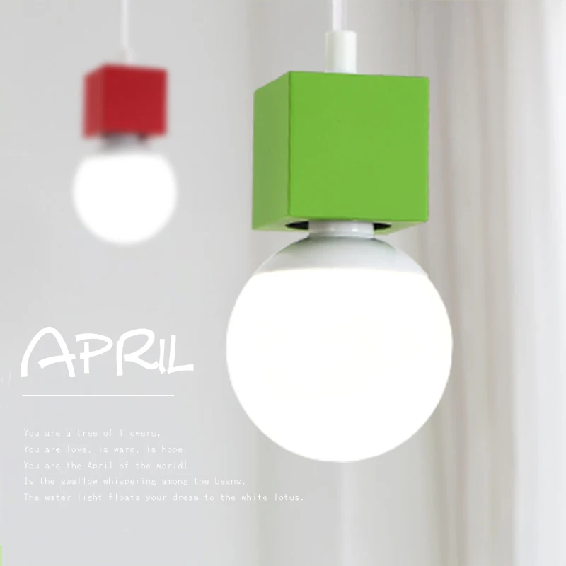 Современный светодиодный подвесной светильник красочный минималистичный для